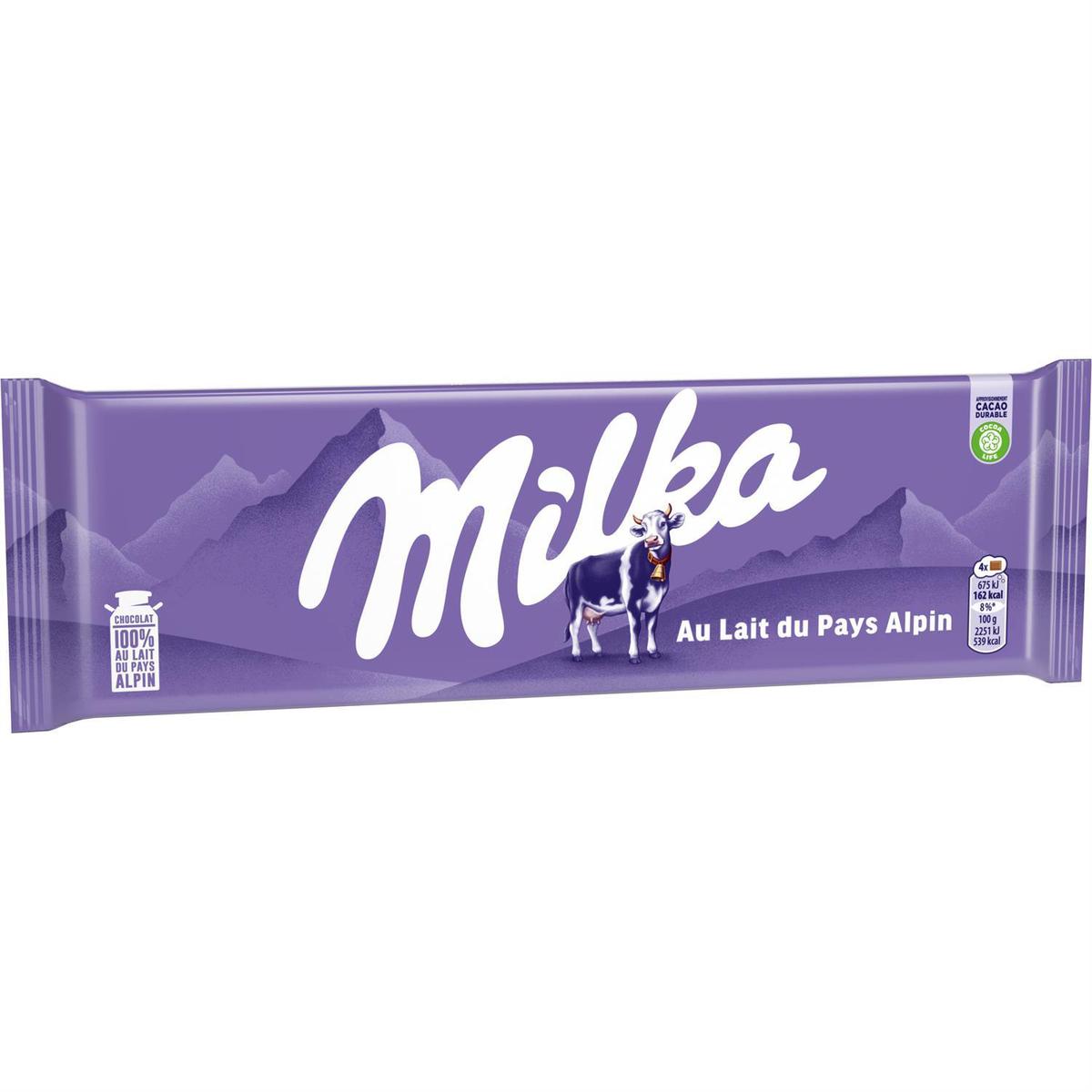 7622210693280 - Milka - Chocolat au lait du pays alpin.