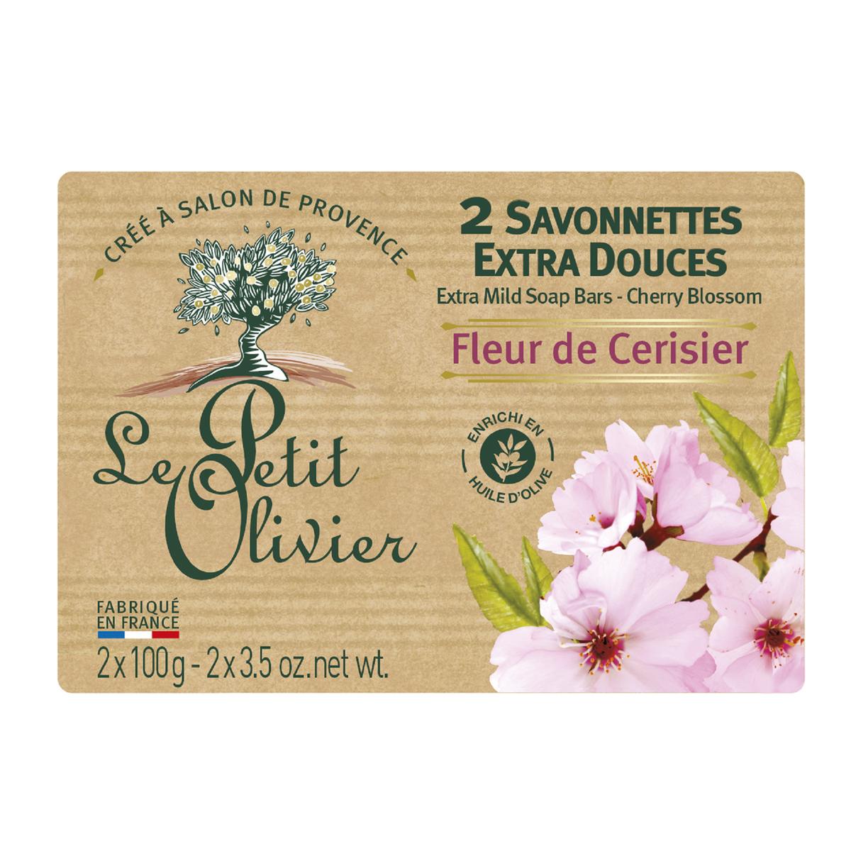 3549620005080 - Le petit Olivier - Savon Solide Extra Doux Fleur De Cerisier
