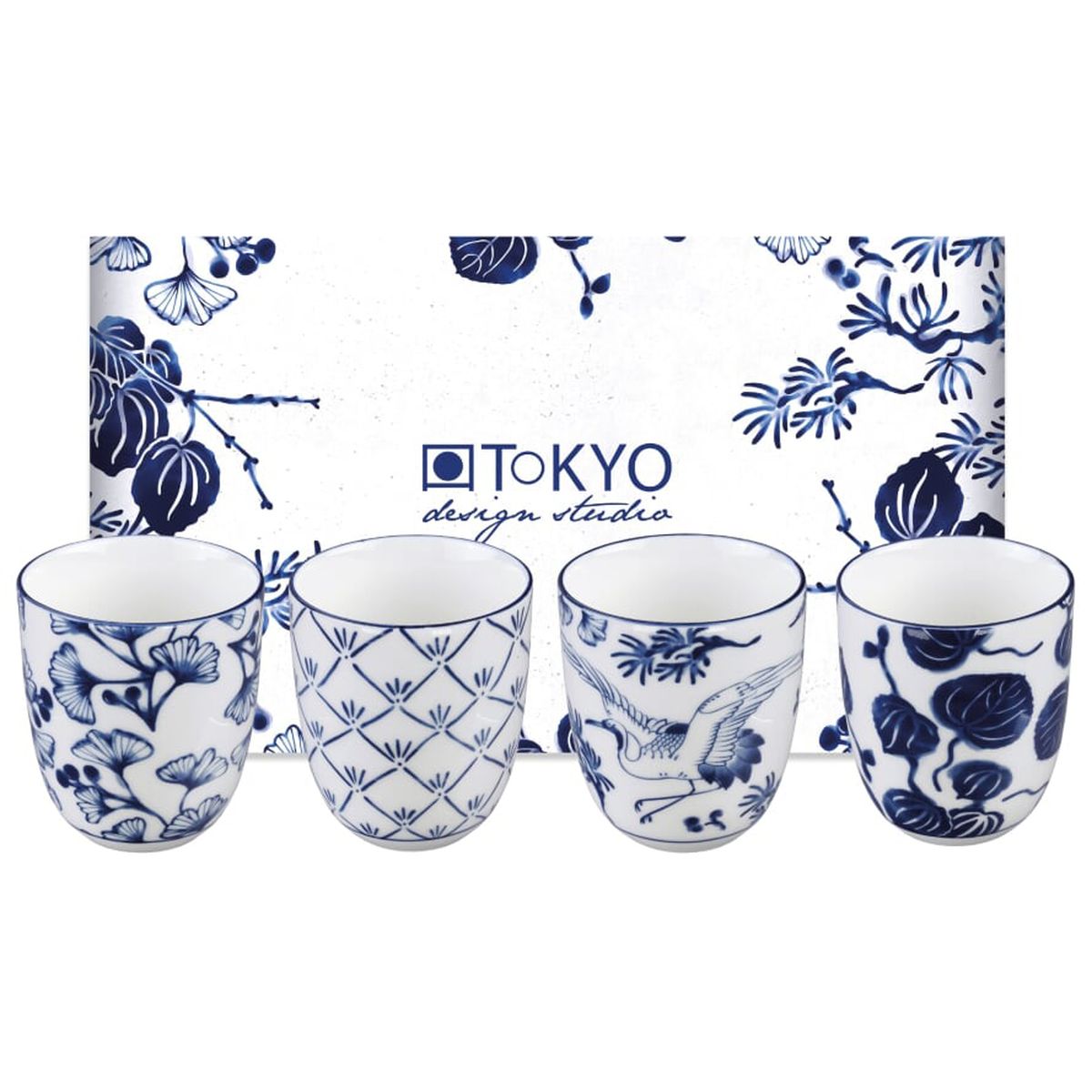 Coffret 4 tasses hautes Kawaii - Japon Tokyo Design Studio
