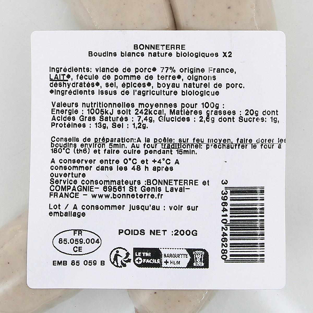 3396410246280 - Bonneterre - Boudin Blanc Bio
