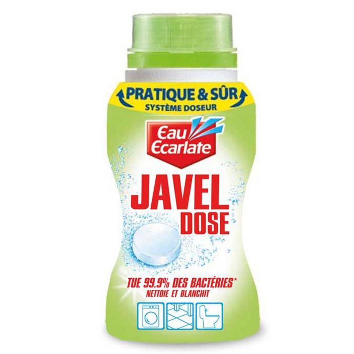 Eau Ecarlate Javel en pastilles avec système doseur, 40 pièces : houra.fr
