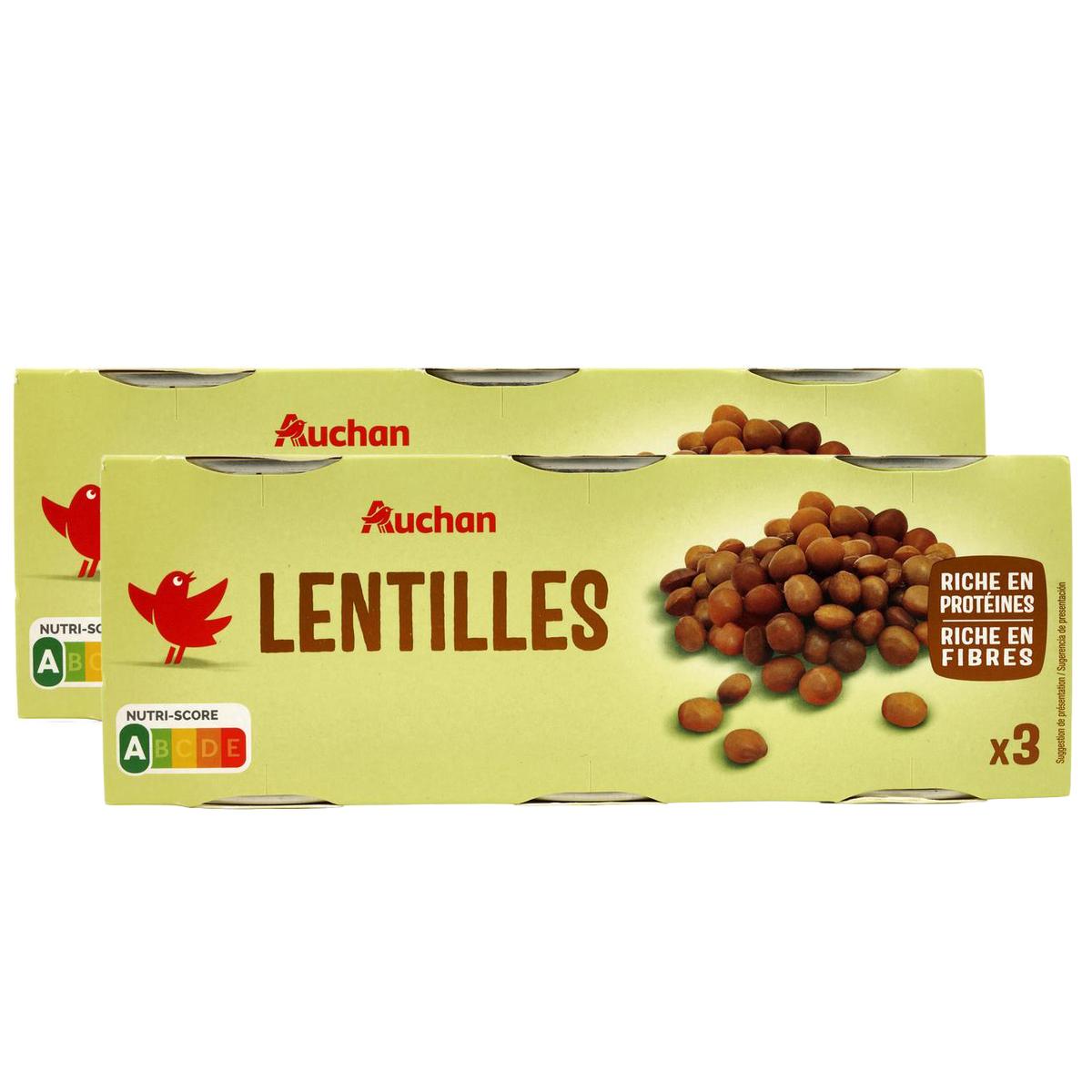 2050000409080 - Auchan - Lentilles préparées