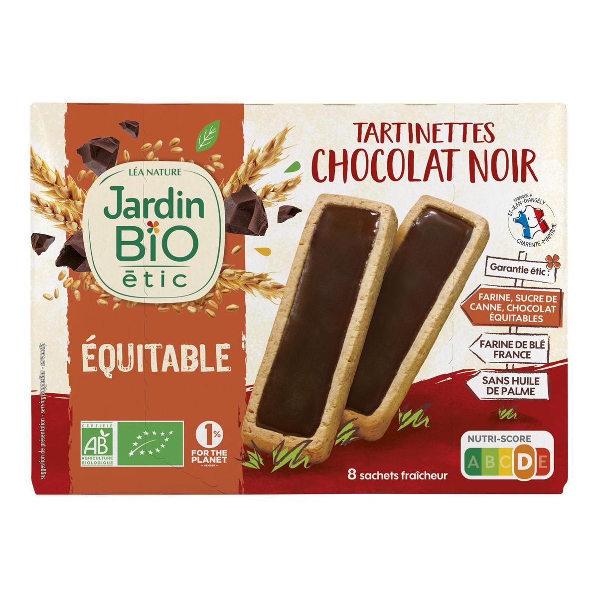 3456300009880 - Jardin Bio Etic - Tartinette Chocolat Noir Bio