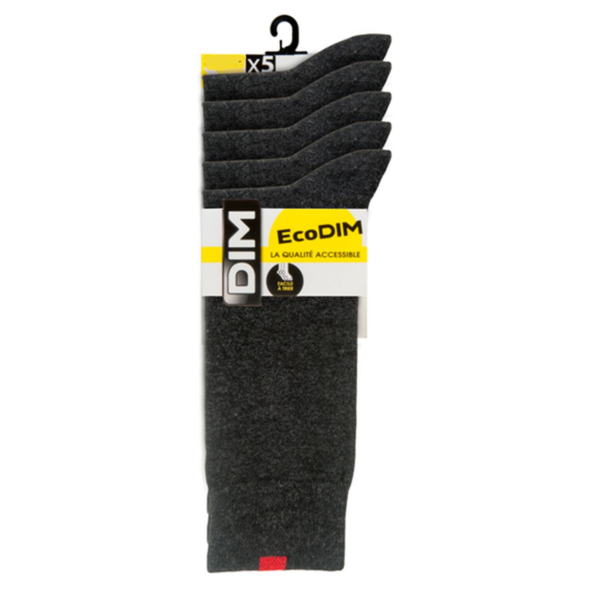 Acheter Dim 5 Paires de mi-chaussettes grises EcoDim, Taille 43/46