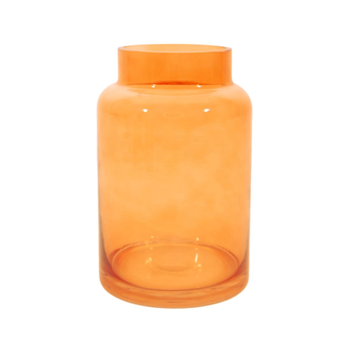 5404035710081 - Point virgule - Vase en verre jaune Ø 13cm H 20cm