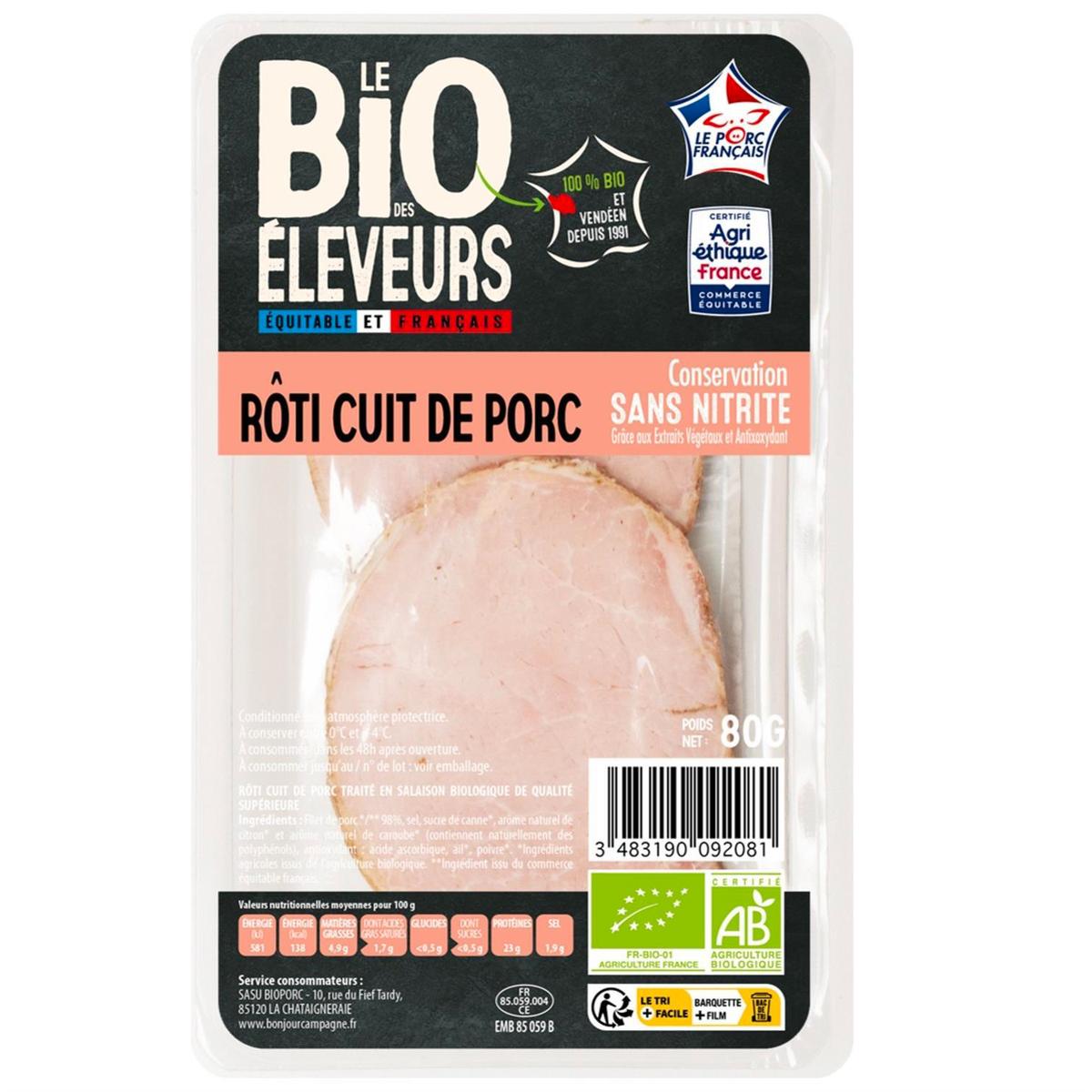 3483190092081 - Bonjour Campagne - Rôti de Porc Conservation Sans Nitrite Bio
