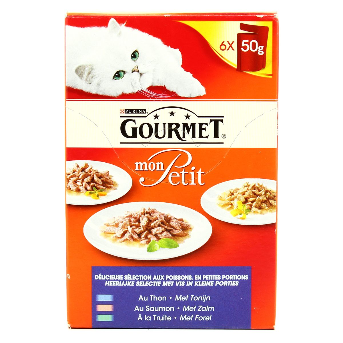 Gourmet Mon Petit Sachets Repas Aux Poissons Multivarietes Pour Chat Adulte