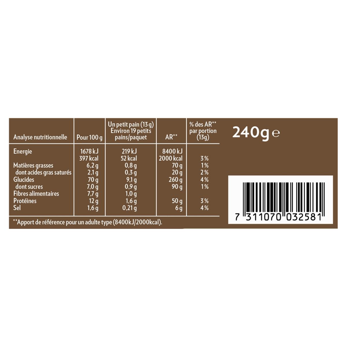 7311070032581 - Krisprolls - Petits Pains Suédois Complets