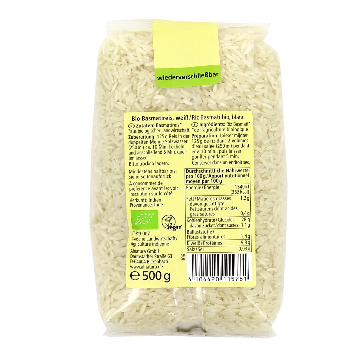 4104420115781 - Alnatura - Riz Basmati blanc bio