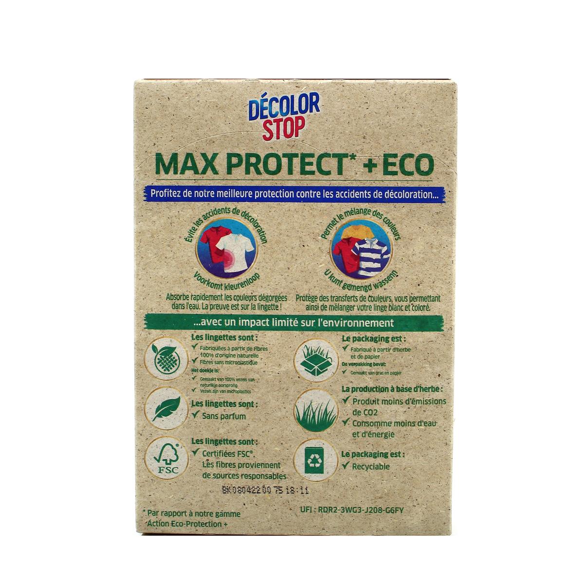 Lingettes anti-décoloration Décolor Stop Max Protect, boite de 150 -  Détachants, anticalcaires