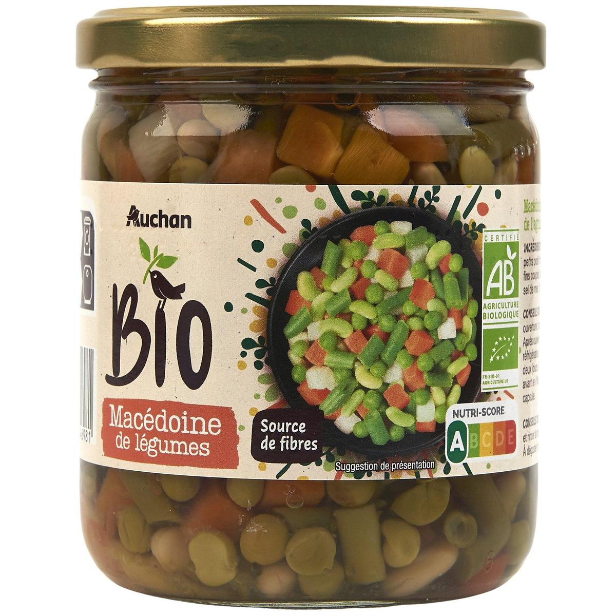 3596710346981 - Auchan BIO - Macédoine de légumes Bio en bocal