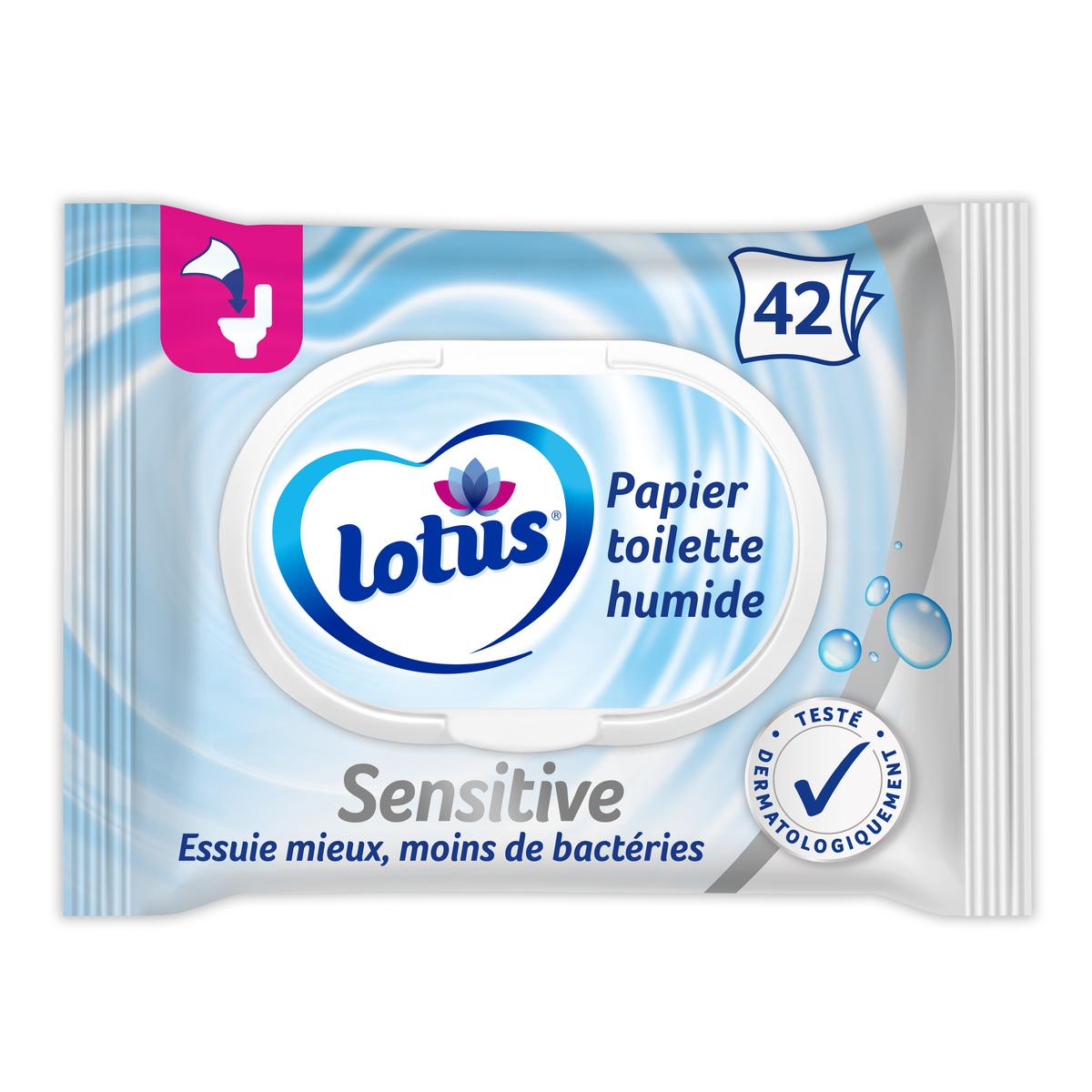 Lingettes de papier toilette humide pure, Lotus (x 42)  La Belle Vie :  Courses en Ligne - Livraison à Domicile