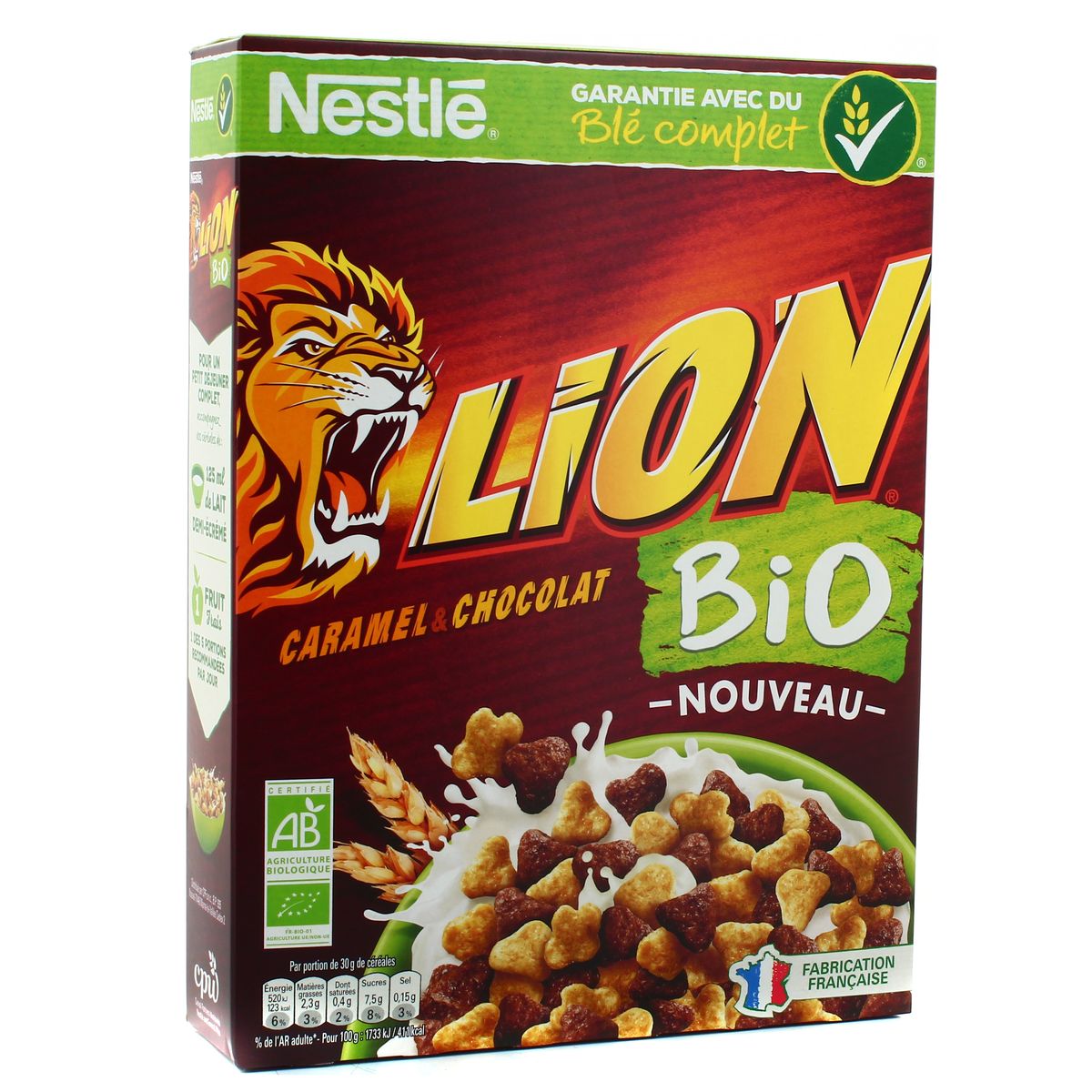 Livraison A Domicile Nestle Lion Caramel Et Chocolat Bio 400g