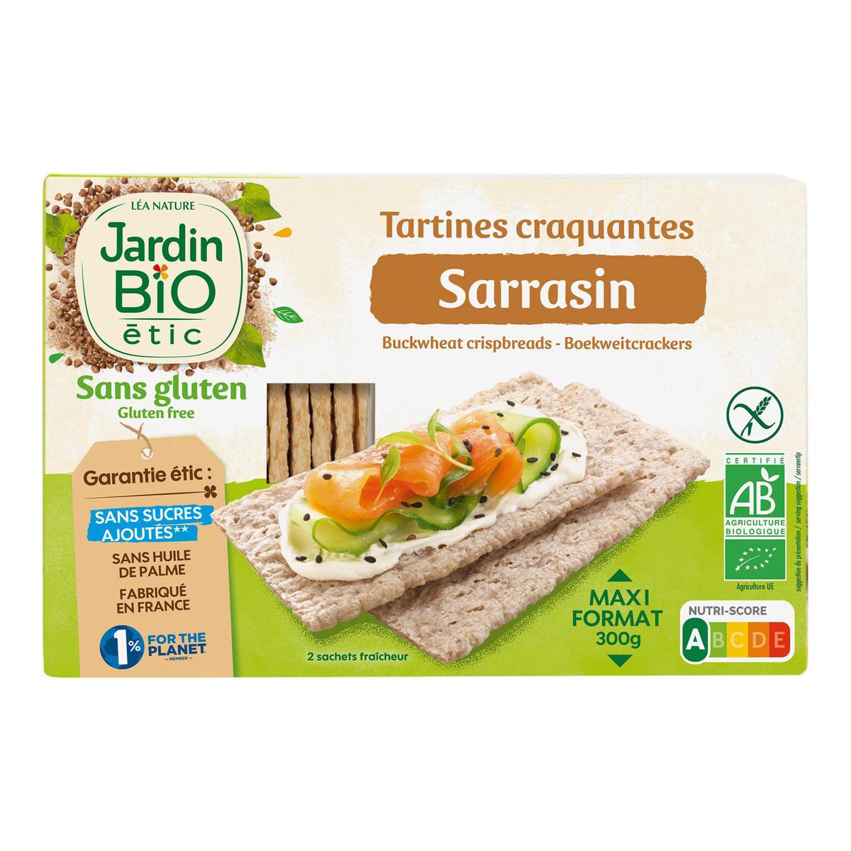 3760020508982 - Jardin Bio Etic - Tartines craquantes sarrasin bio sans gluten sans sucres ajoutés 