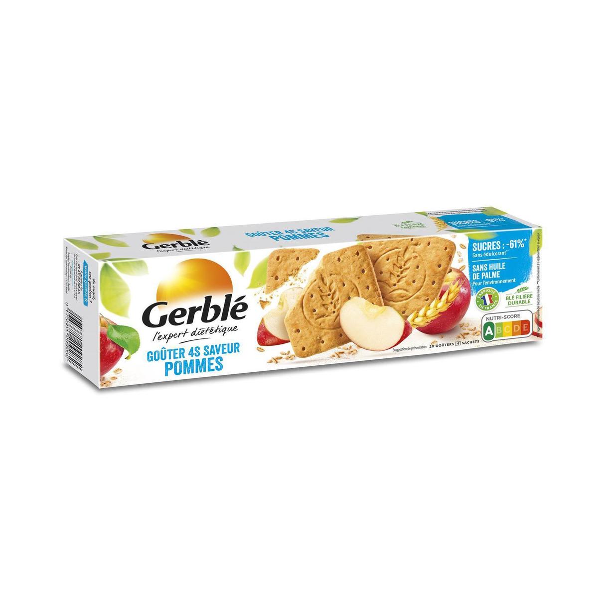 3175681209282 - Gerblé Teneur Réduite - 20 Goûters 4S aux pommes -61% de sucres en moins