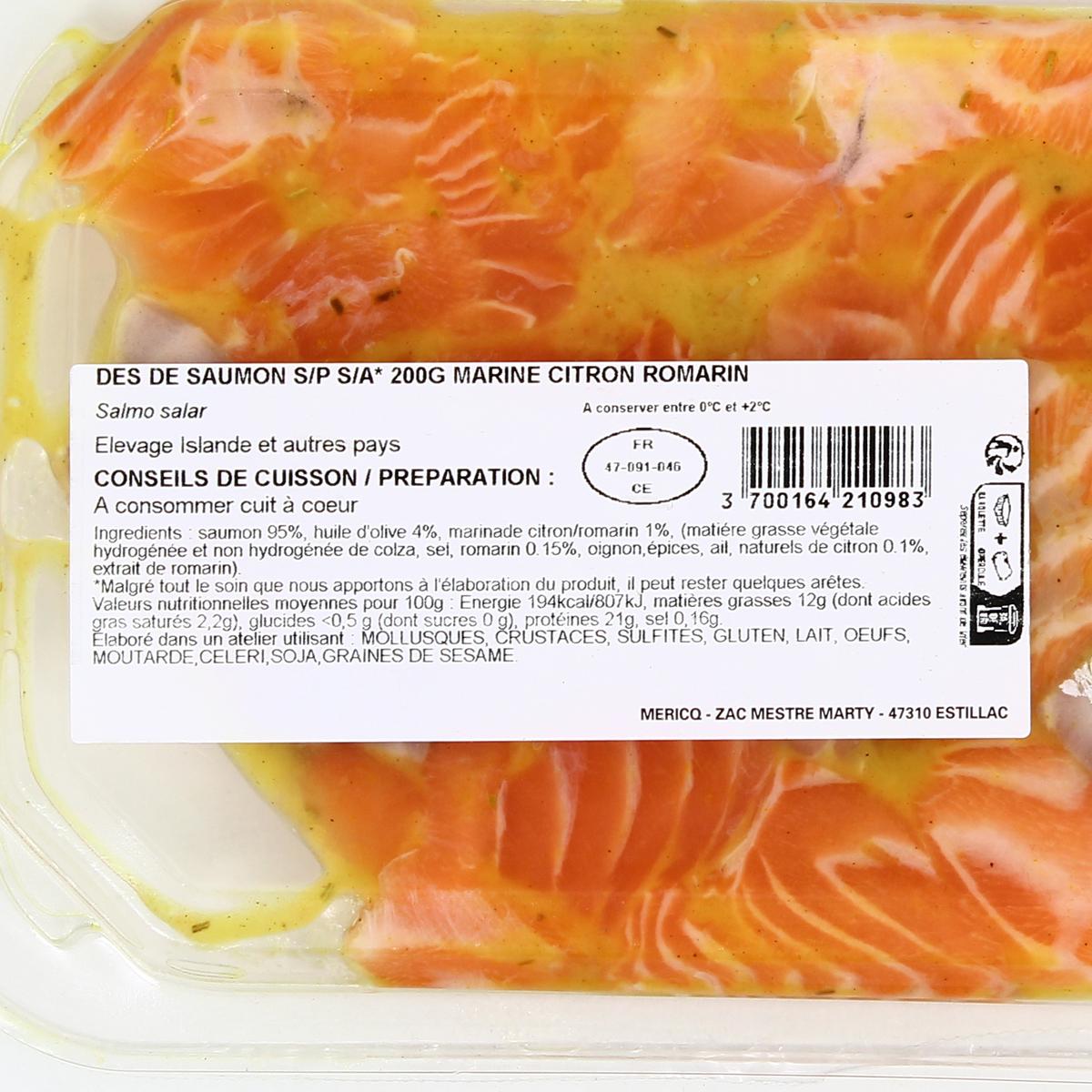 3700164210983 - Mericq - Dés de saumon citron romarin
