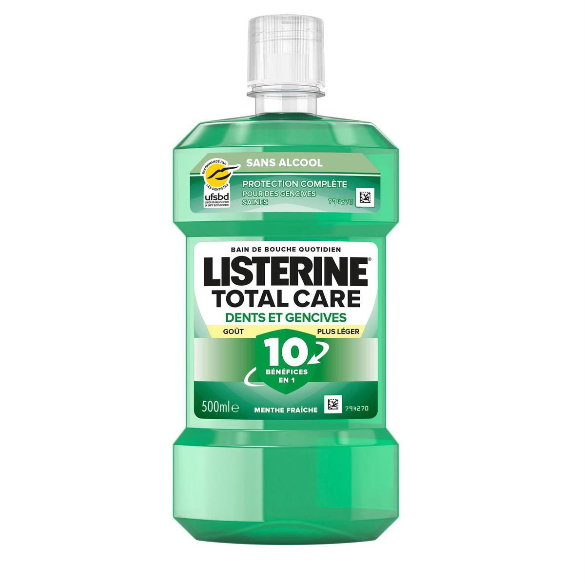 3574661811383 - Listerine - Bain de bouche total care dents & gencives goût plus léger