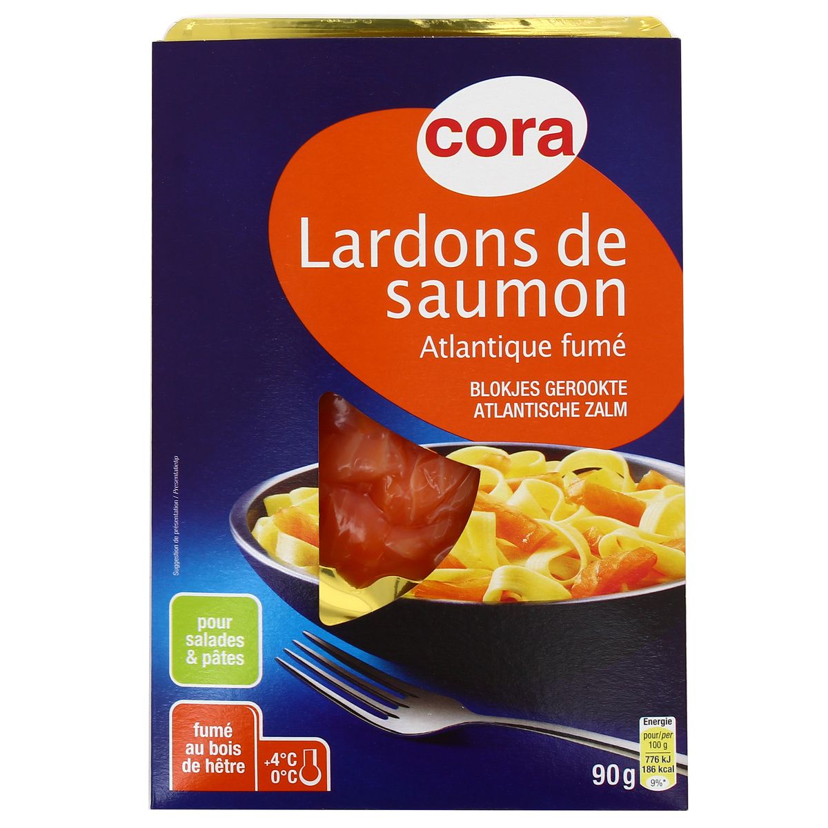 Livraison à domicile Cora Lardons de saumon fumé, 90g