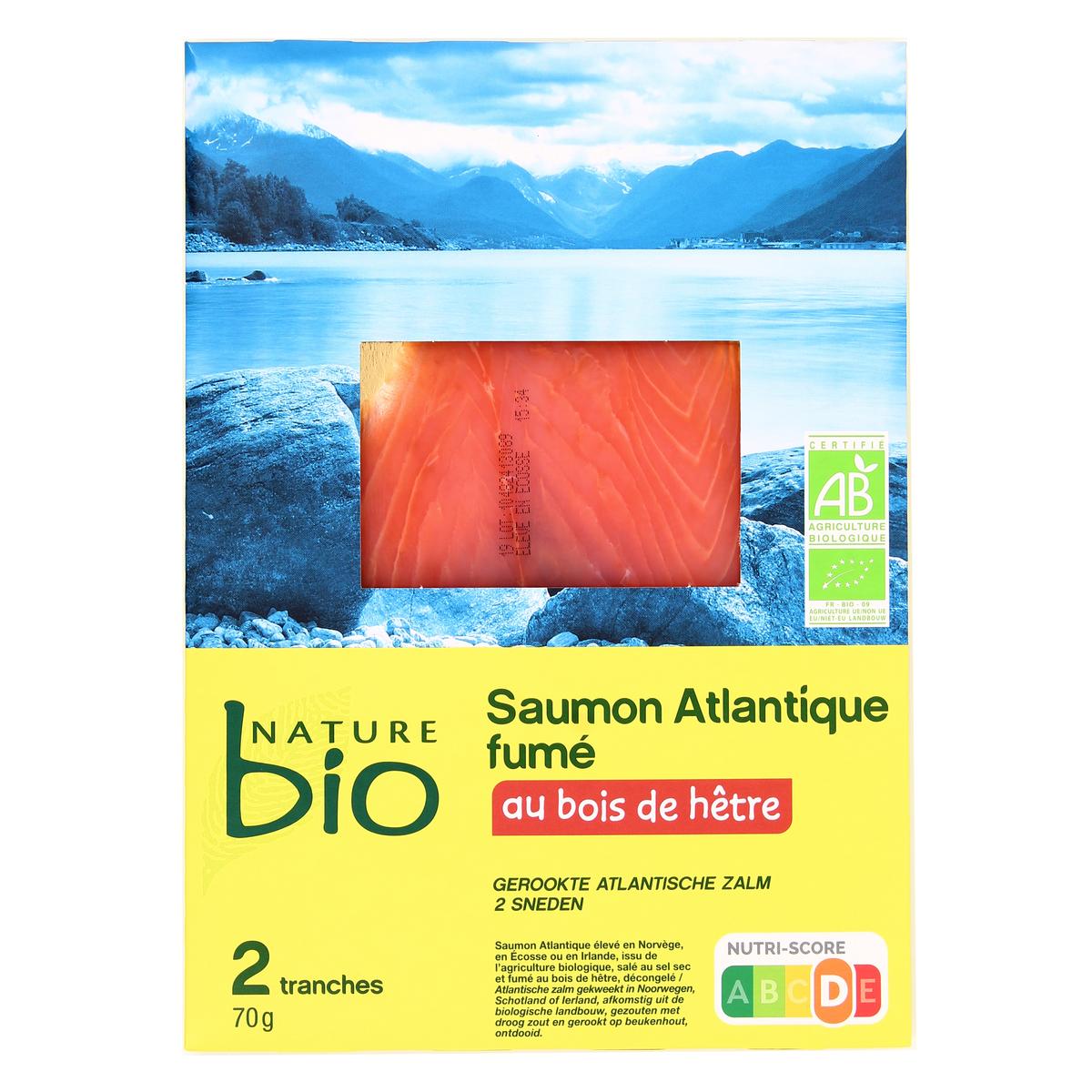 3257986122883 - Nature Bio - Saumon Fumé d'Elevage, Bio, 70g