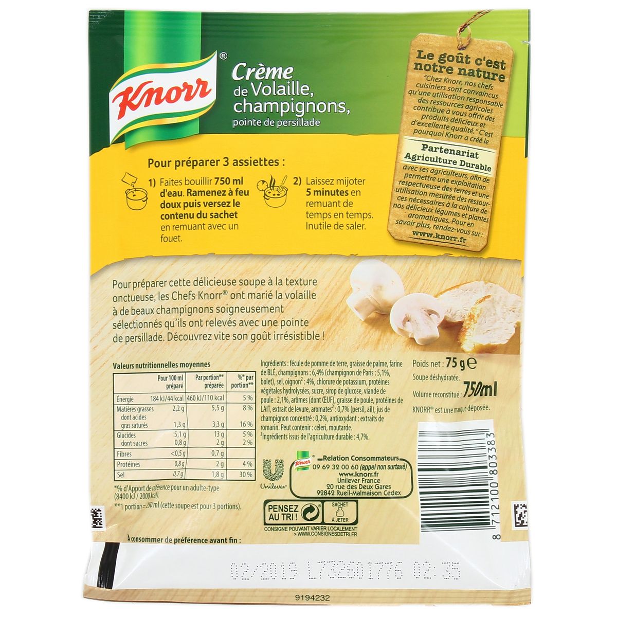 Les soupes déshydratées Knorr : quelle qualité nutritionnelle ? – Unilever  Pro Nutrition Sante