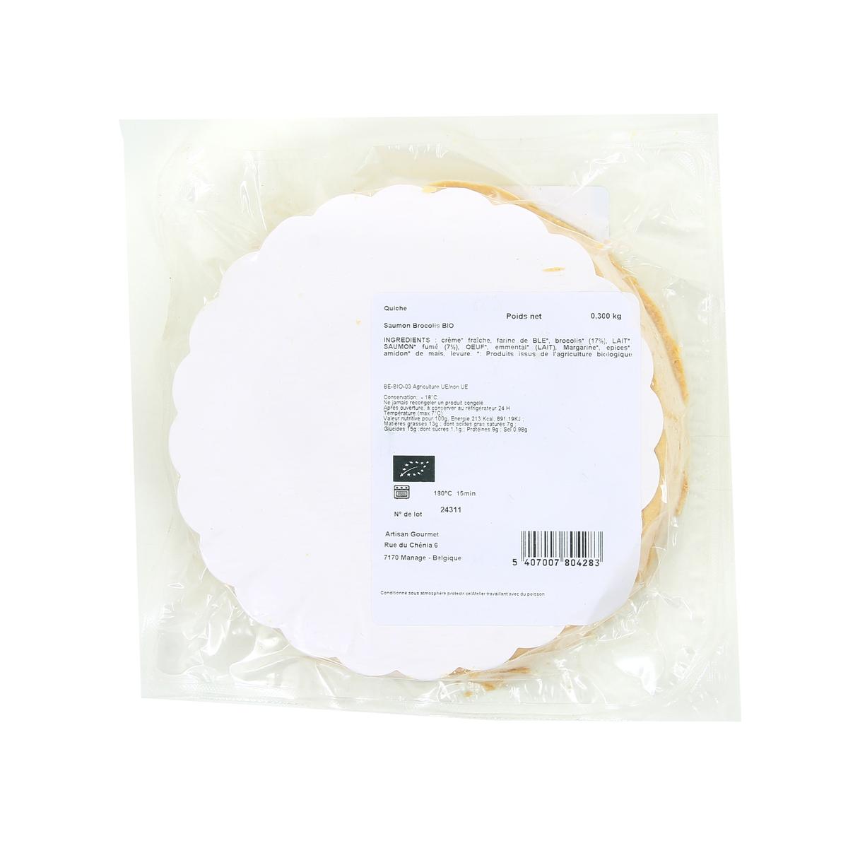 5407007804283 - ARTISAN GOURMET - Quiche saumon brocoli Bio