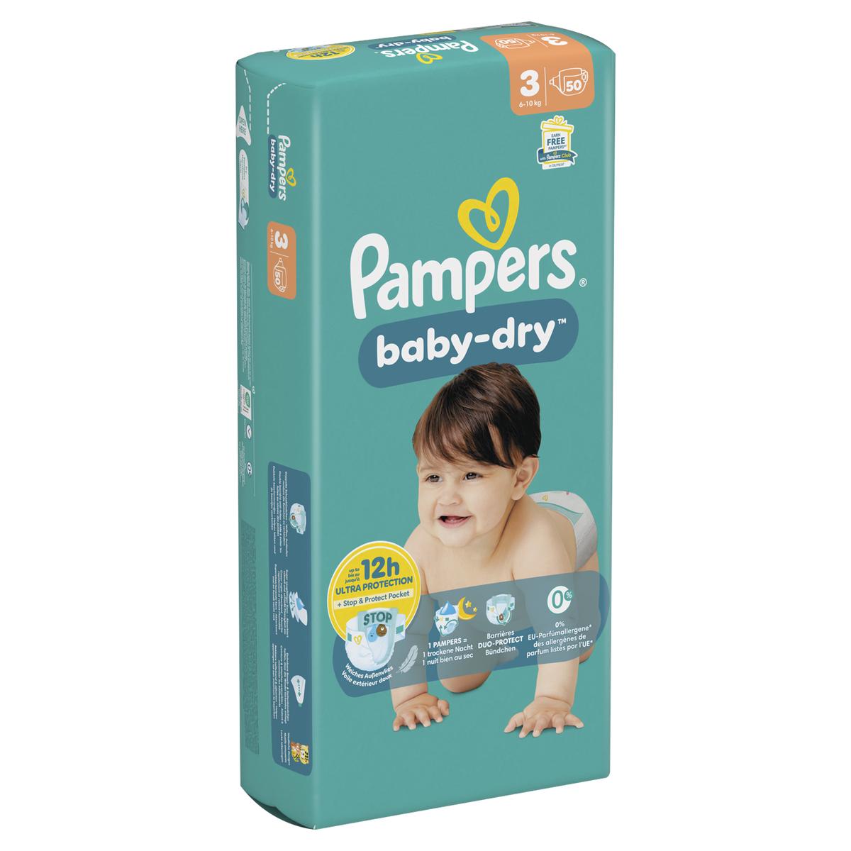 8700216904483 - Pampers Babydry Geant - Couches Bébés Baby-Dry 6-10kg T3
