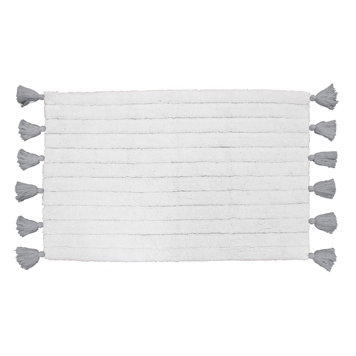 3574388016283 - Douceur D Interieur - Tapis bain + pompon coton blanc