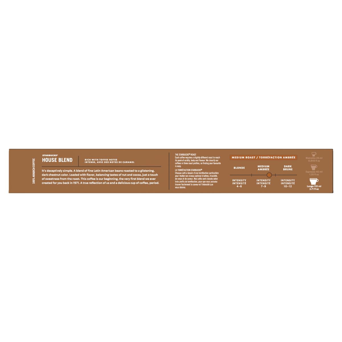 7613036957083 - Starbucks by Nespresso - Café house blend lungo intensité 8