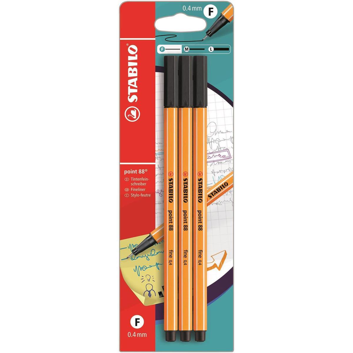 4006381148283 - Stabilo - Crayon feutre Point 88 noir