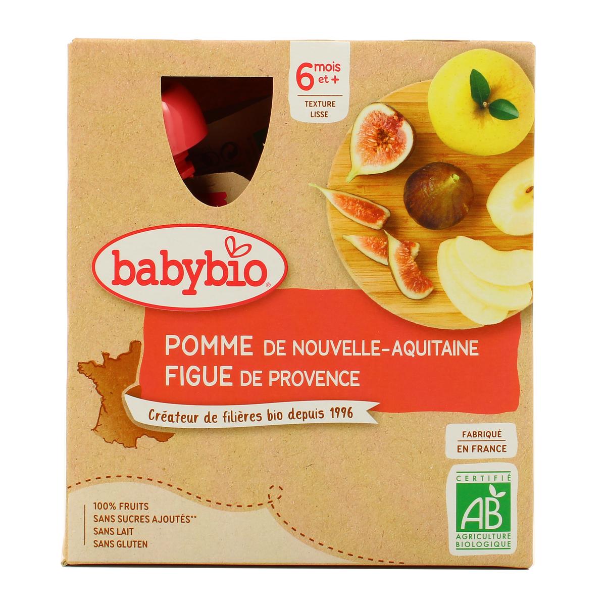 Livraison A Domicile Babybio Gourde Pomme Figue De Provence Bio 4x90g