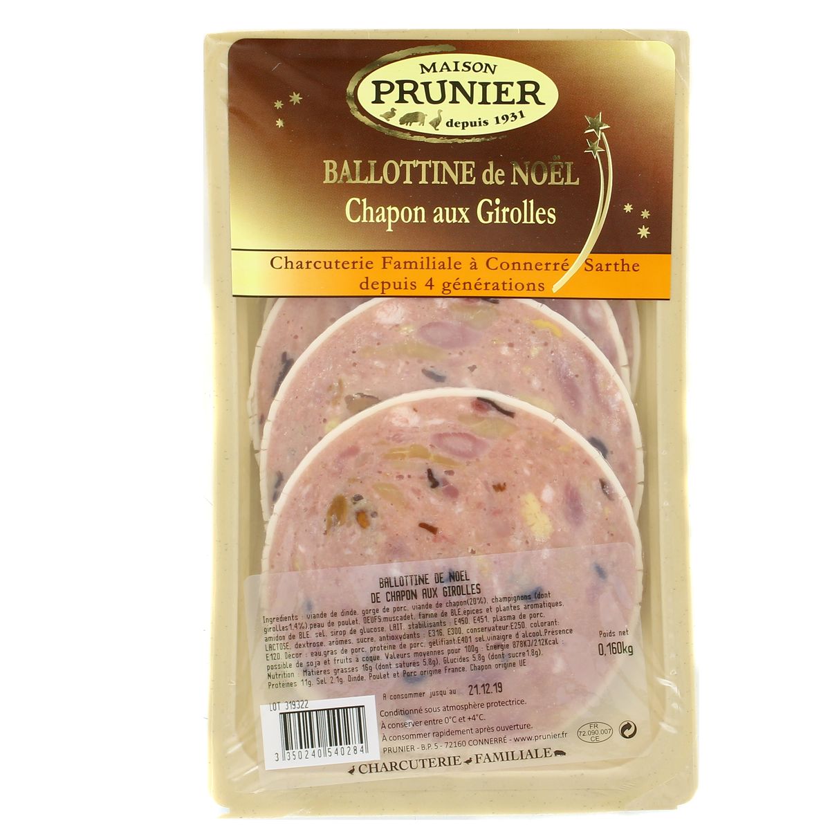 3350240540284 - Prunier - Ballotine de Noel au Chapon