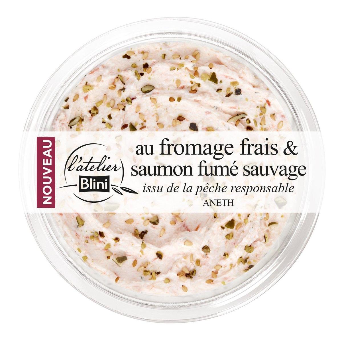 3292070010684 - Atelier Blini - Tartinable au Fromage Frais & Saumon Fumé Sauvage, Aneth