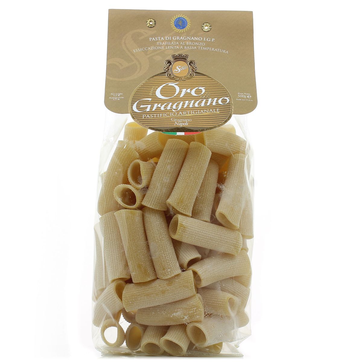 8033986411784 - L'Oro Di Gragnano - Pâtes Rigatoni artisanales de Naples IGP
