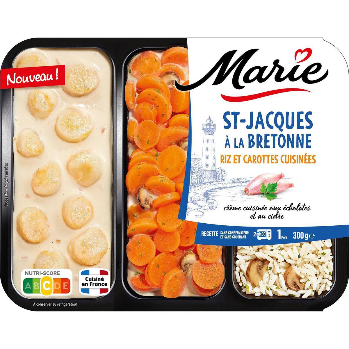 3248830002284 - Marie - Saint Jacques à la Bretonne, Riz et Carottes Cuisinées