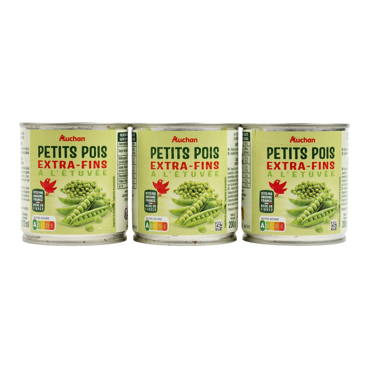 3596710443284 - Auchan - Petits pois extra-fins étuvés