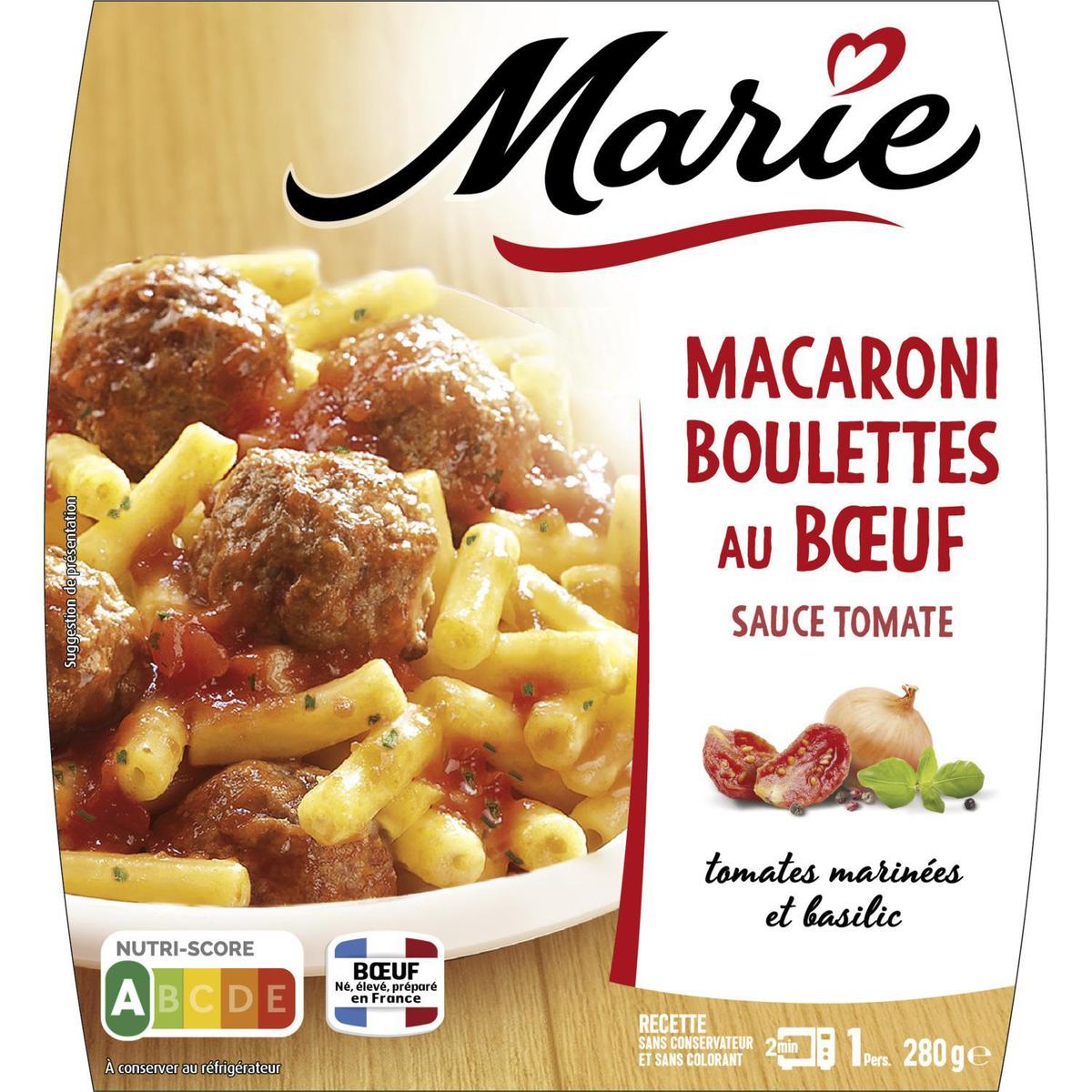 3248832967284 - Marie - Macaroni Sauce Tomate et Boulettes de Viande