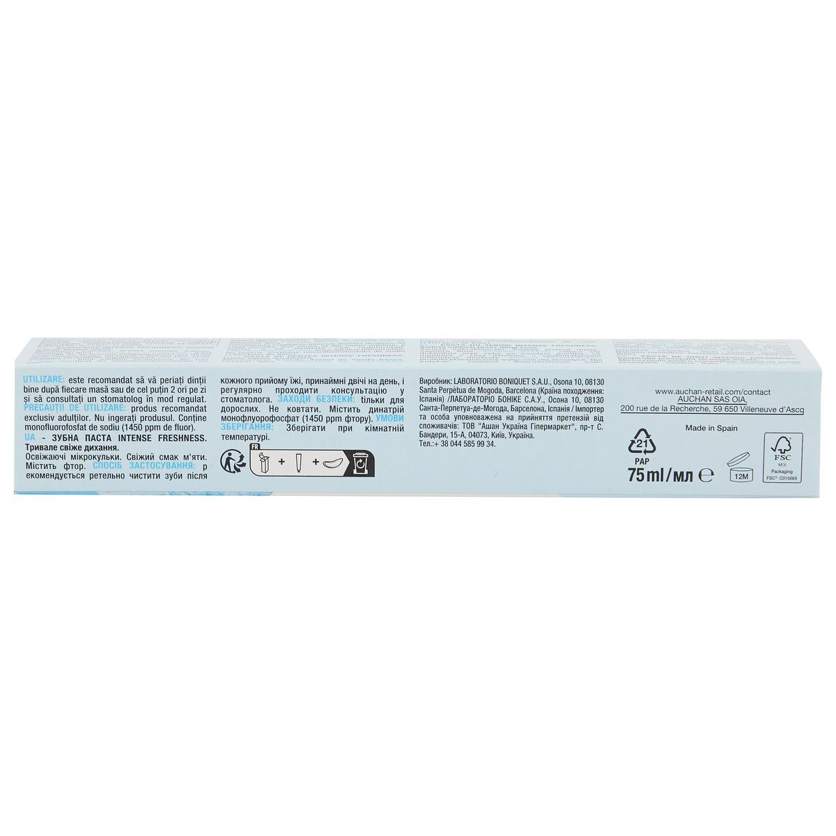 3245678127384 - Auchan - Dentifrice fraîcheur intense