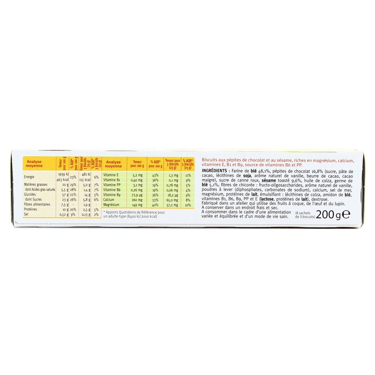3175681790285 - Gerblé Vitalité - 24 Biscuits Sésame Chocolat