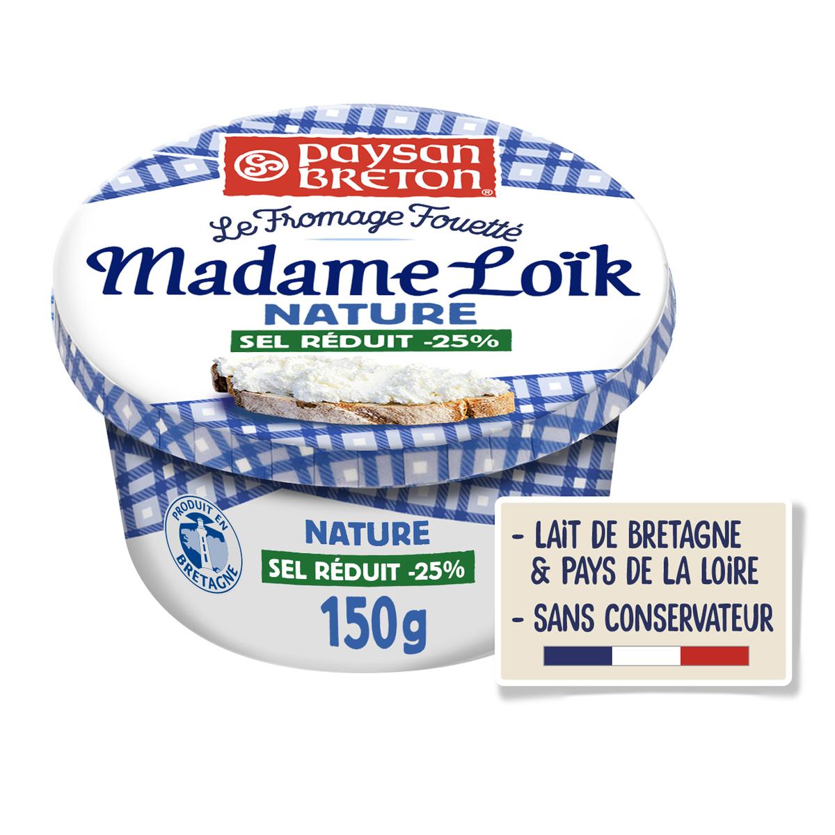 3412290070385 - Paysan Breton - Fromage fouetté Madame Loik nature au sel de Guérande sel réduit de 25%