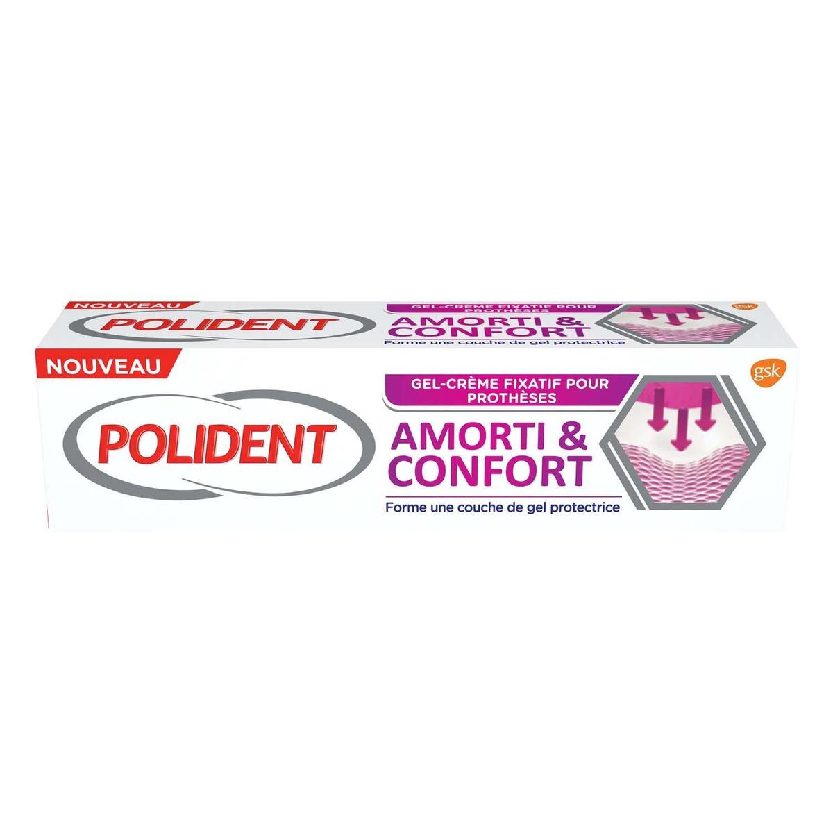 5054563070685 - Polident - Gel-crème fixatif pour prothèses dentaires amorti & confort