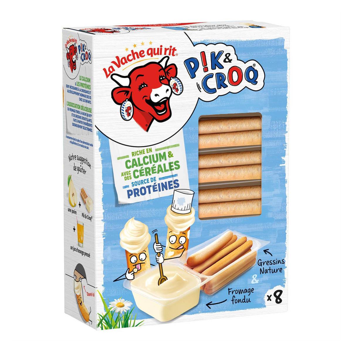 3073781191585 - La vache qui rit - Fromage fondu et gressins natures