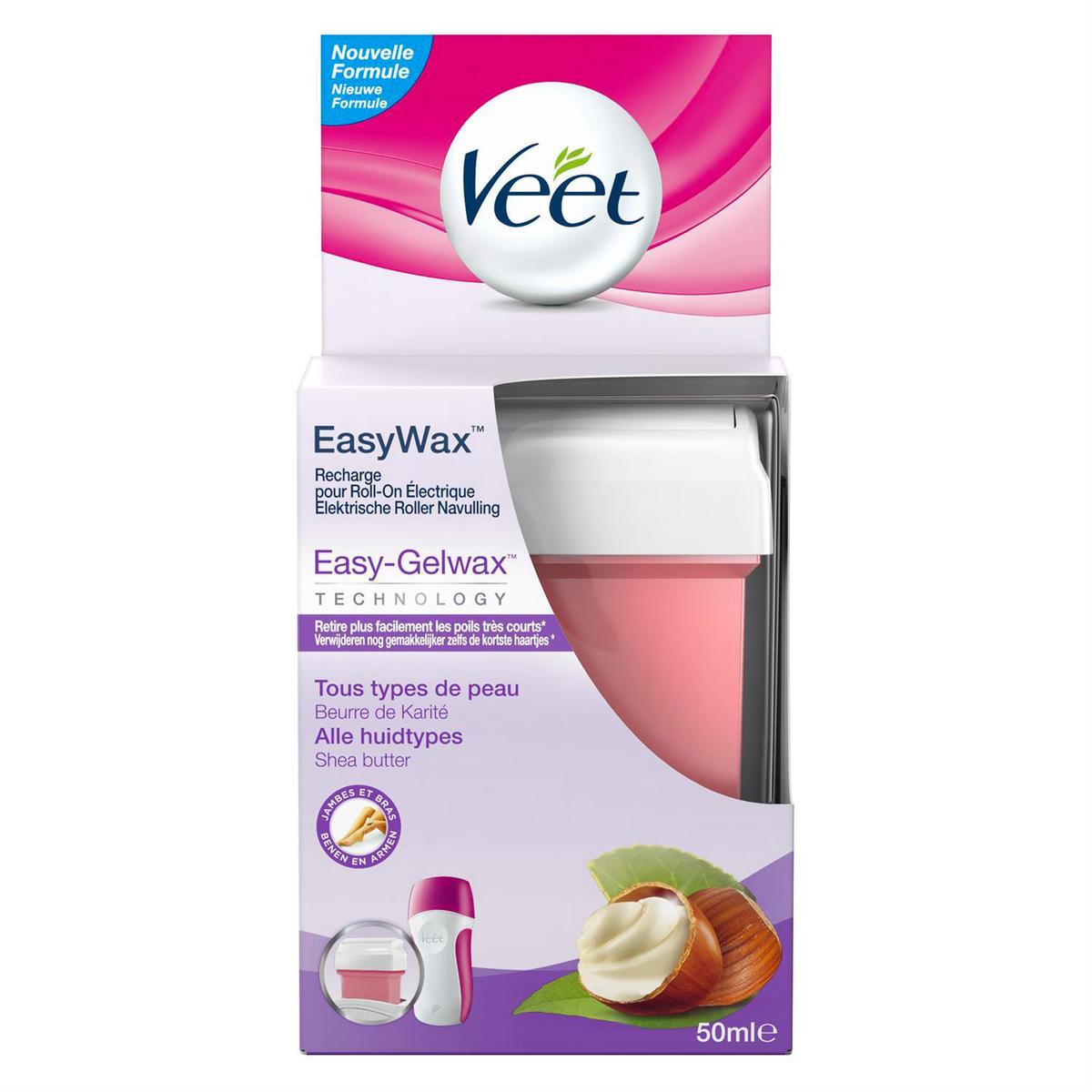 3059944023085 - Veet - Recharge Roll On Kit Easy wax Bras et jambes jusqu'a 4 séances d'epilation