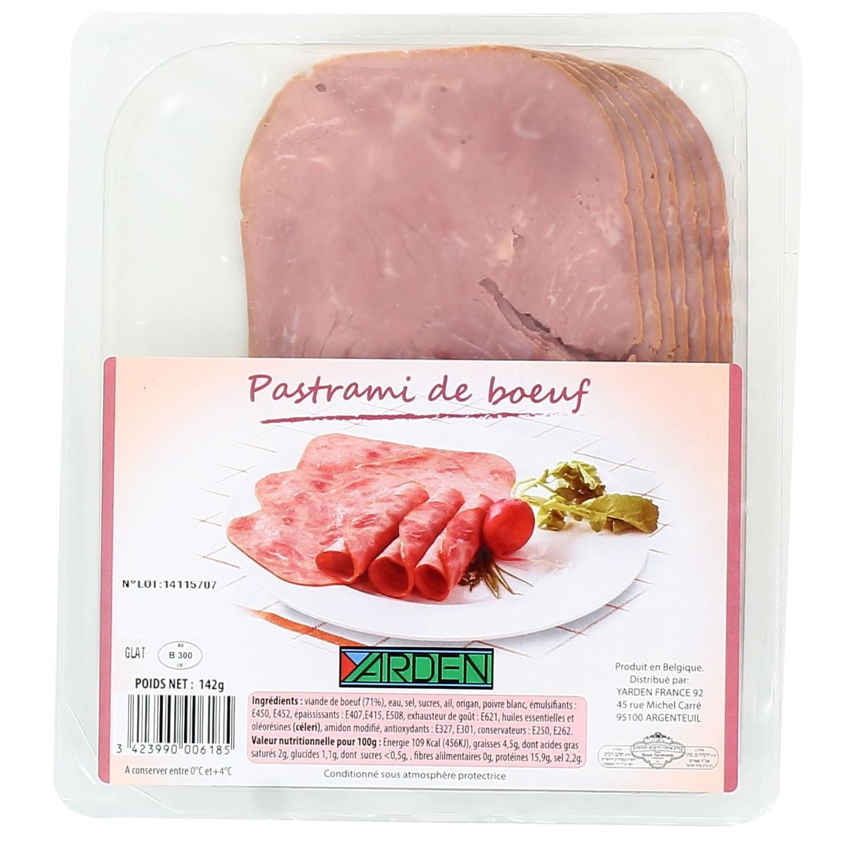 Livraison à domicile Yarden Pastrami de boeuf, 142g