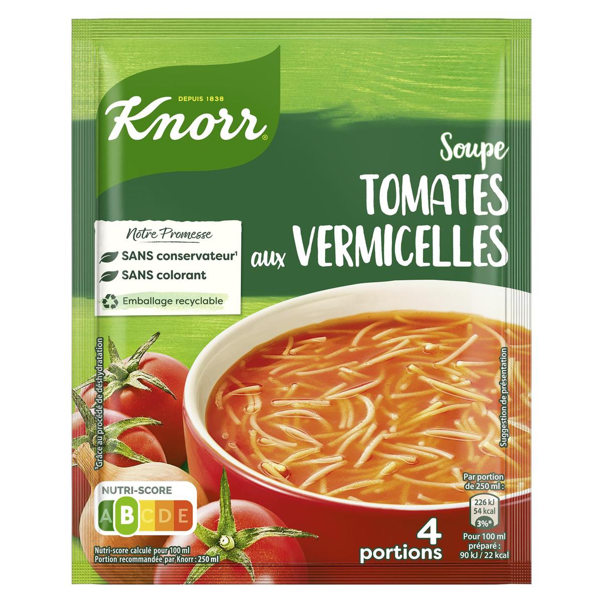 Soupe tomates et pointe d'herbes déshydratée bio KNORR, 45g