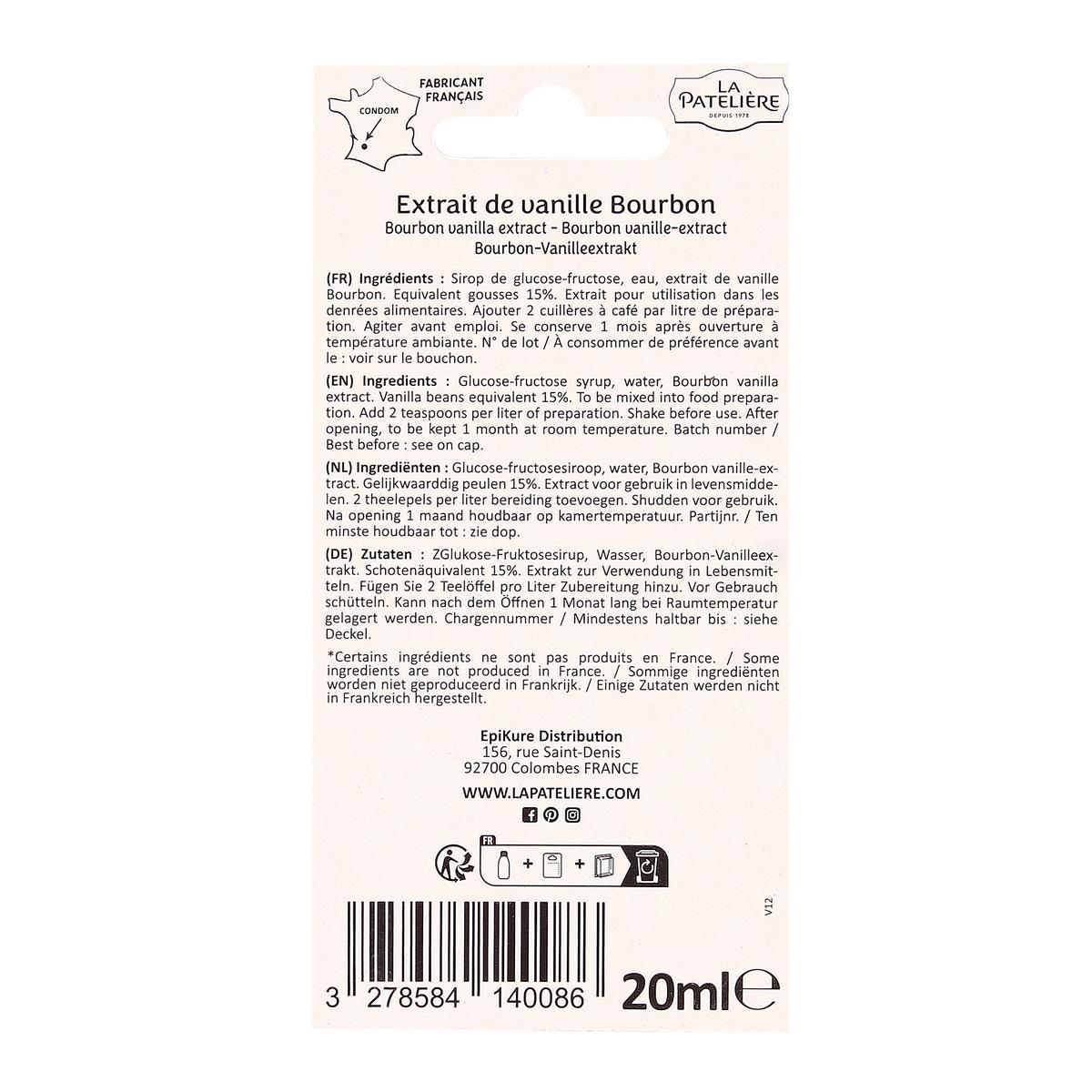 3278584140086 - La Patelière - Extrait de Vanille Bourbon 15%