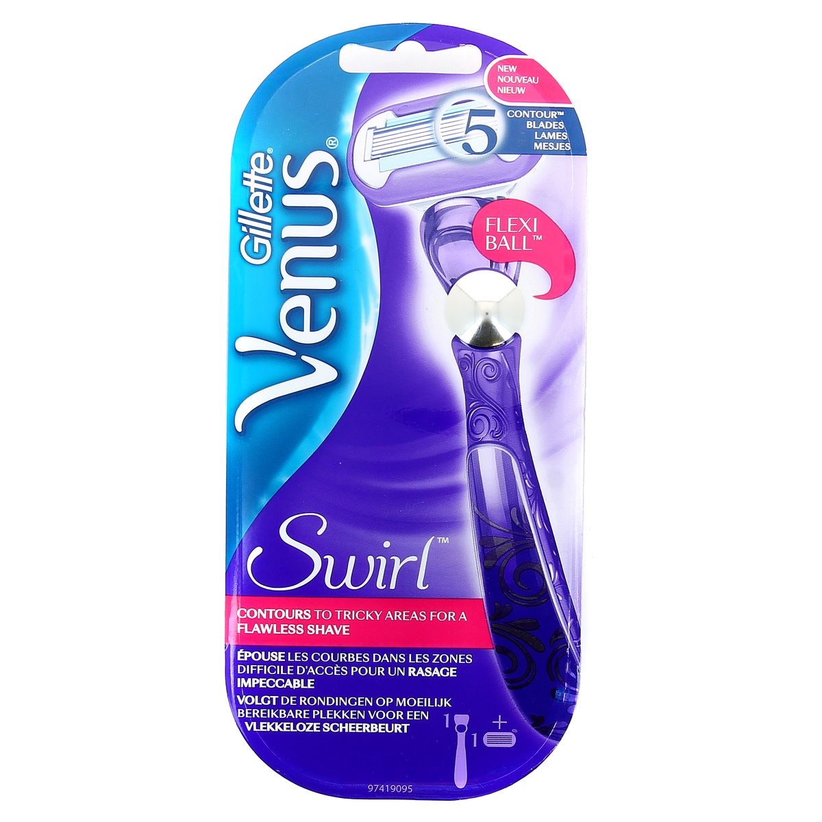 7702018401086 - Gillette Venus - Rasoir 5 lames Swirl