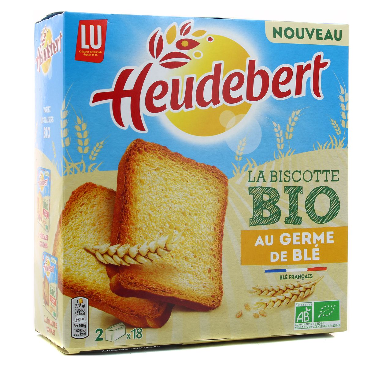 Achat Vente Heudebert Biscottes Bio Natures Au Germe De Ble 300g