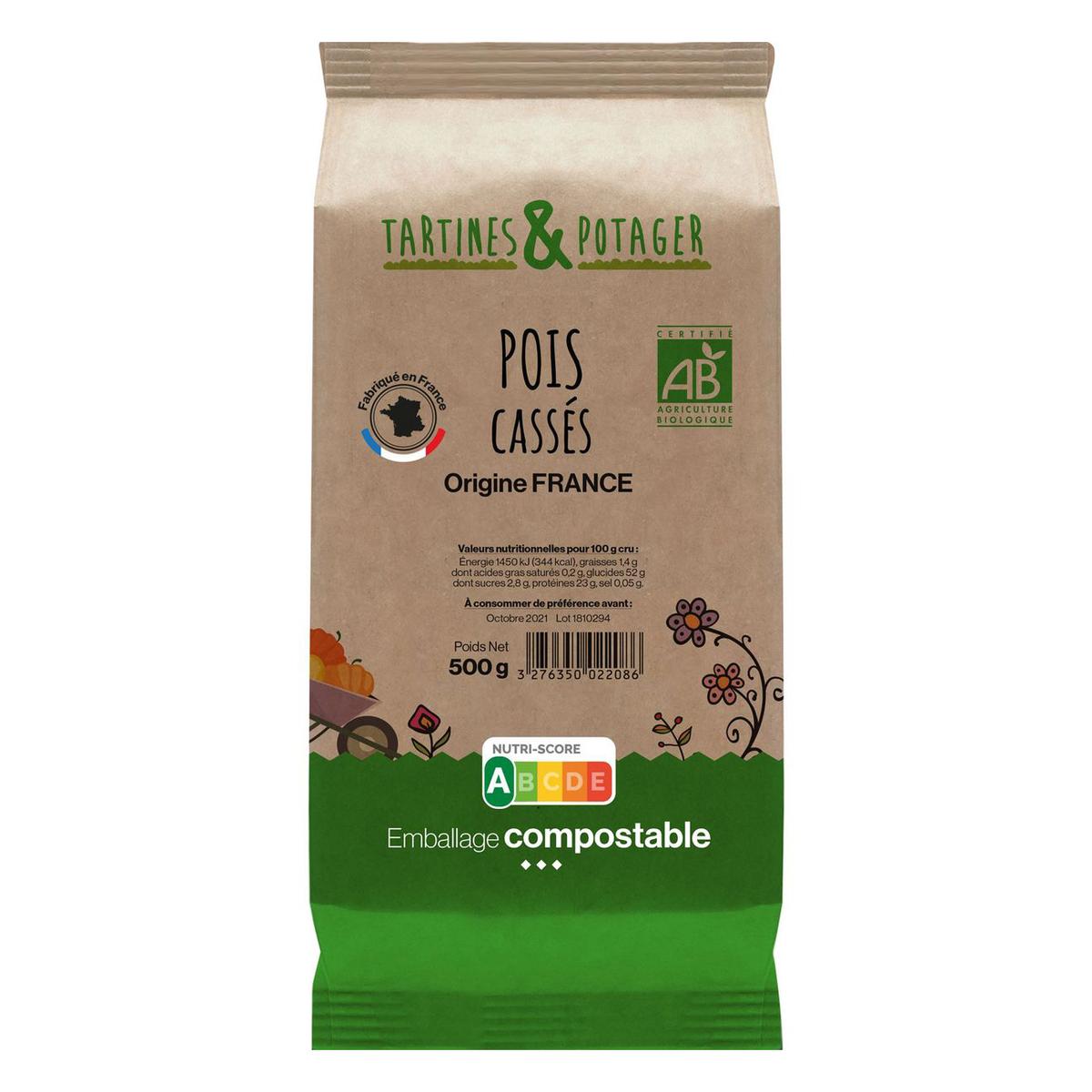 3276350022086 - Tartines Et Potager - Pois cassés bio origine France