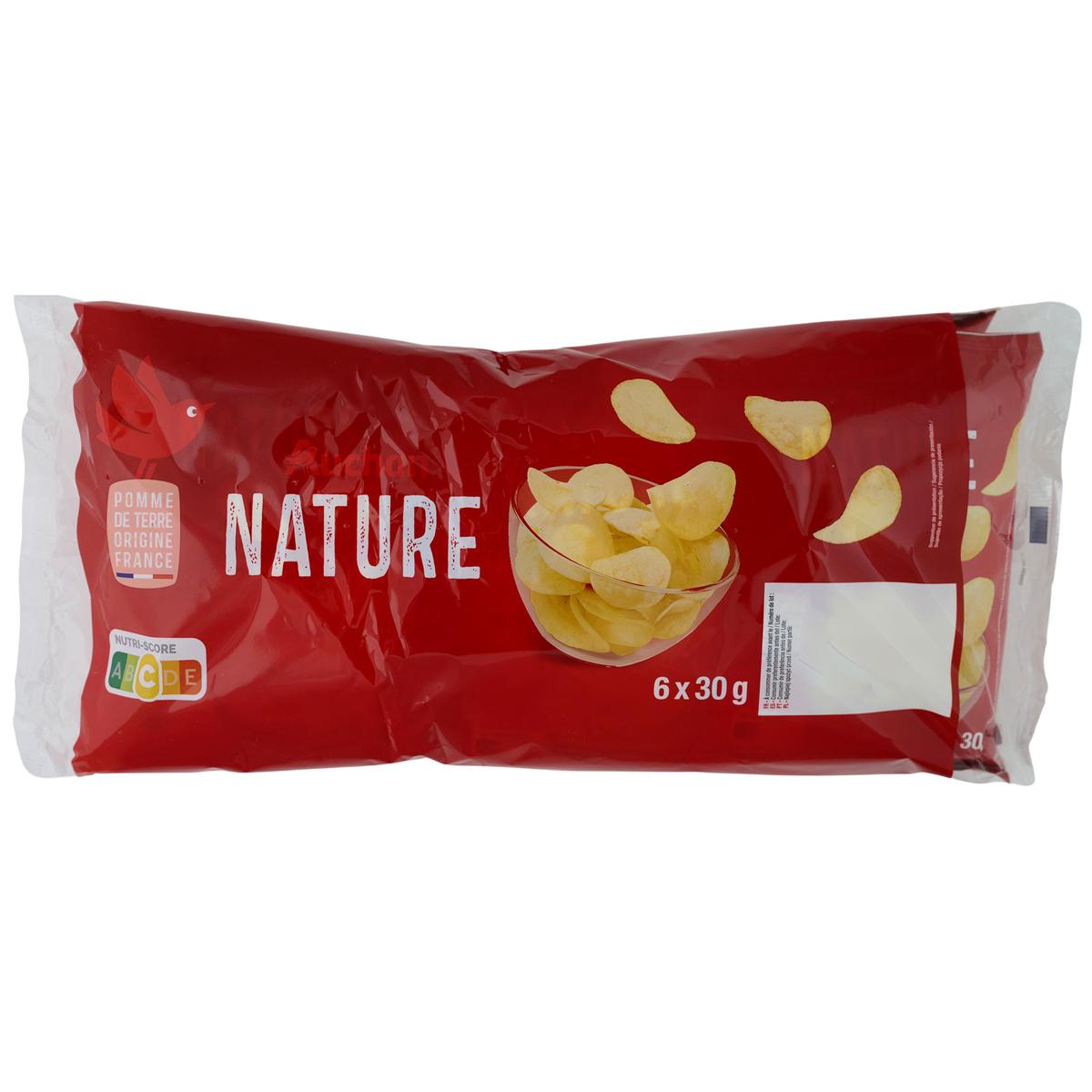 3596710482986 - Auchan - Chips nature fines et croustillantes en sachets individuels