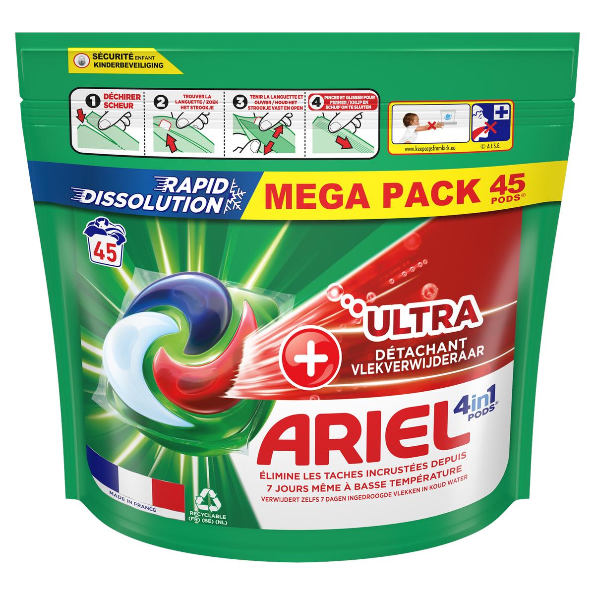 8700216313186 - Ariel - Capsule lessive Tout en 1 Détachant Ultra+